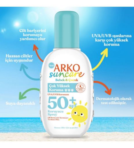 ARKO SUN 200 ML COCUK KORUYUCU SPREY SPF 50 +. ürün görseli