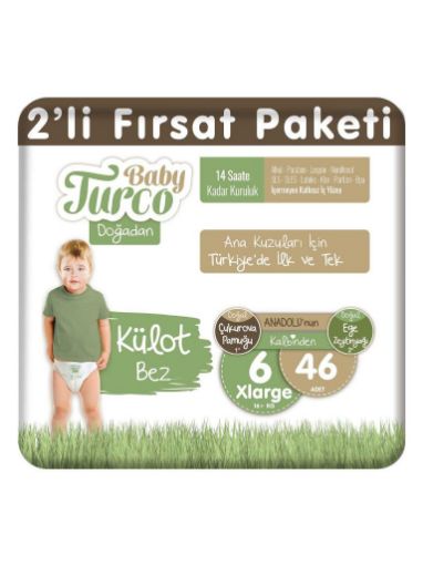 Baby Turco 2 Lı Fırsat Pk Kulot Bez 6 Xl 46 Lı*3. ürün görseli