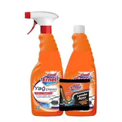 Ernet Yağ Çözücü ucu 750 Ml+750 Ml+Lavabo Acıcı 50 Gr. ürün görseli