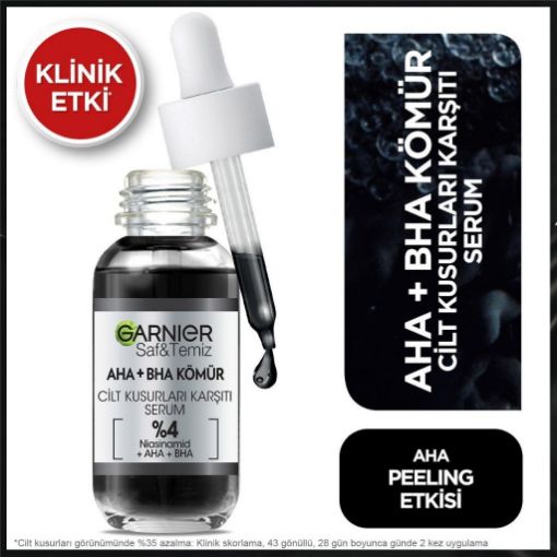 Garnier AHA+BHA Kömür Cilt Kusurları Karşıtı Serum 30 ml. ürün görseli