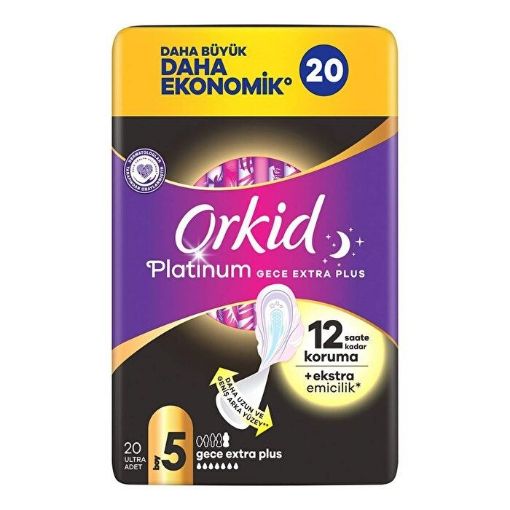 Orkid Ult Platınum Gece Extr Plus 4 Lu 20*6. ürün görseli