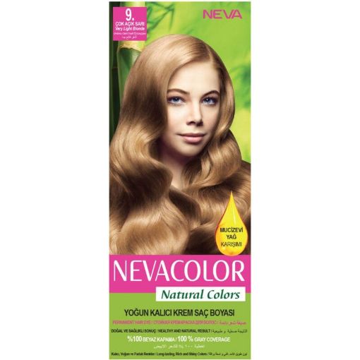 Neva Color Natural 9 Çok Açık Sarı Kutu Saç Boyası. ürün görseli