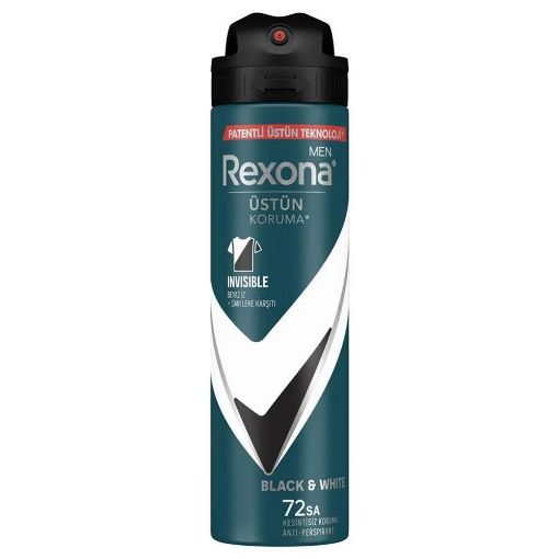 Rexona Men Deodorant Sprey Invisible Black White 150 ml. ürün görseli