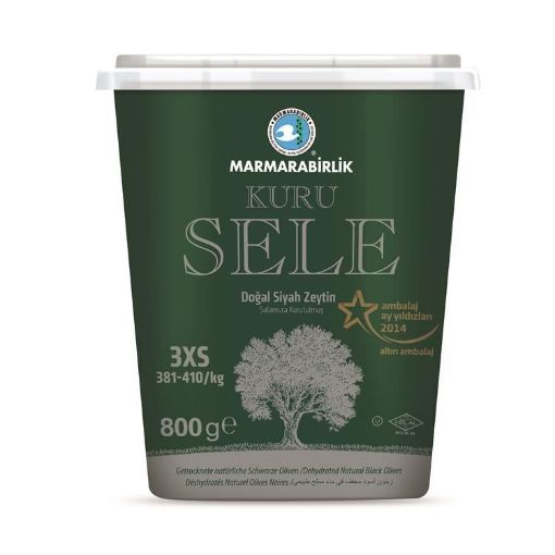 Marmarabirlik Kuru Sele Doğal Siyah Zeytin 3xs 800 Gr. ürün görseli