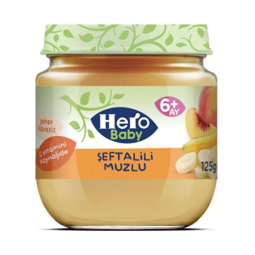 Hero Baby Şeftali & Muzlu Kavanoz Mama 6+ Ay 125 Gr. ürün görseli