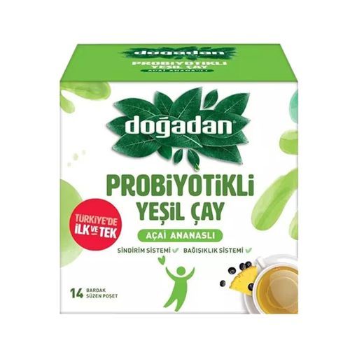 Doğadan Probiyotikli Yeşil Çay Açai Ananaslı 14 adet. ürün görseli