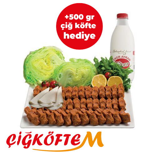 Aile Paketi 1 kg Çiğköfte + 1 lt Ayran (+500 gr Çiğköfte Hediye). ürün görseli