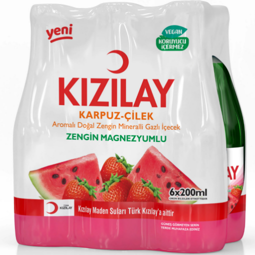 Kızılay Maden Suyu Aromalı Karpuz Çilek 200 ML 6'Lı. ürün görseli