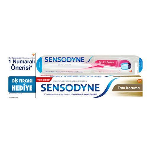 Sensodyne Tam Koruma Diş Macunu 75 ml + Diş Fırçası. ürün görseli