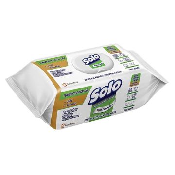 Resim Solo Yüzey Temizleme Havlusu Beyaz Sabun 100'Lü