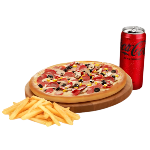 Çocuk Menü (Küçük Pizza, Kola, Cips). ürün görseli