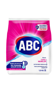 Resim ABC Matik Renkliler İçin Toz Çamaşır Deterjanı 1.5 kg