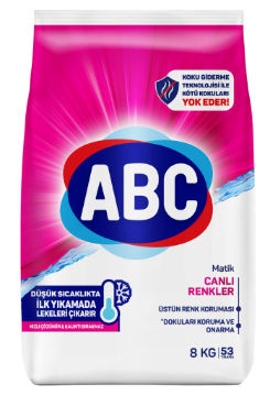 Resim ABC Matik Toz Çamaşır Deterjanı Renkliler 8 kg