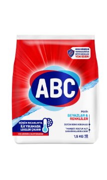 Resim ABC Matik Renkliler Beyazlar Gül Tutkusu Çamaşır Deterjanı 1500 Gr
