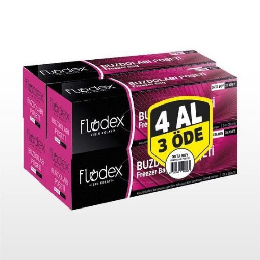 Flodex Buzdolabı Poşeti 4 Lu Orta. ürün görseli