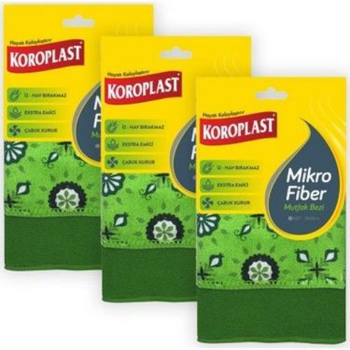 Koroplast Mikrofiber Mutfak Bezi 3'lü. ürün görseli