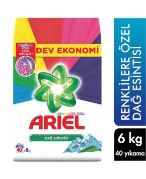 Resim Ariel Parlak Renkler Toz Çamaşır Deterjanı 40 Yıkama 6 kg
