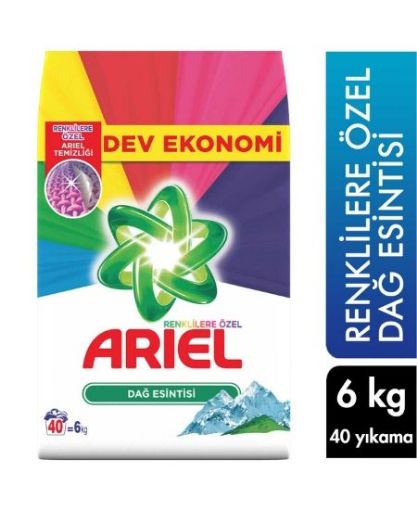 Ariel Parlak Renkler Toz Çamaşır Deterjanı 40 Yıkama 6 kg. ürün görseli