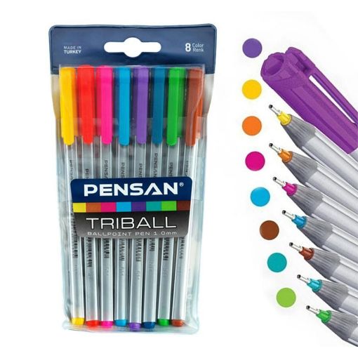 Pensan Triball Tükenmez Kalem Renkli 8 Renk. ürün görseli