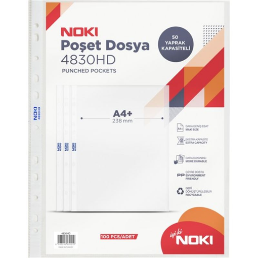 Noki Poşet Dosya 100?lü A4. ürün görseli