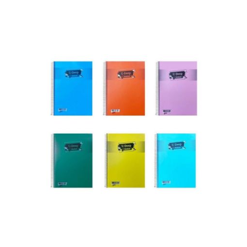 U-Deep Spiralli Pp Kapak Ekstra Defter A4 60/4. ürün görseli