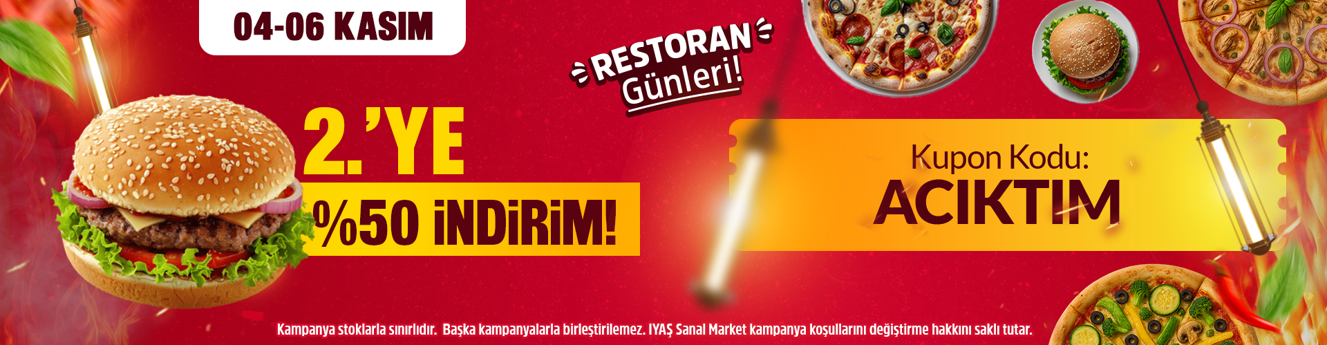 Hamburger 2. ürüne %50 indirim
