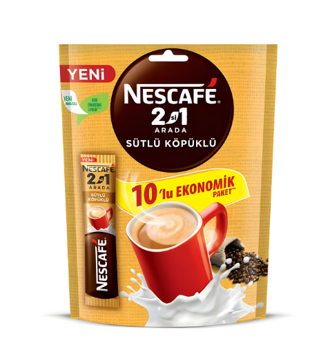 Nescafe 2 In 1 Sütlü Köpüklü 10 Lu Paket. ürün görseli