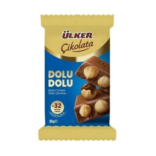 Ülker Dolu Dolu %32 Fındık Çikolata 80 Gr. ürün görseli