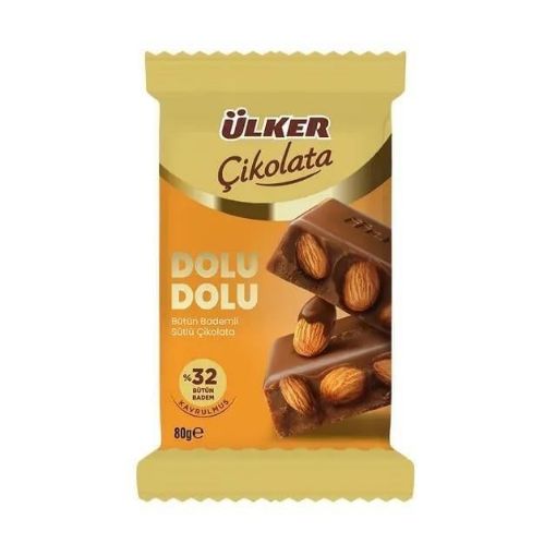 Ülker Dolu Dolu %32 Badem Çikolata 80 Gr. ürün görseli