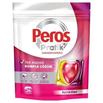 Resim Peros Çamaşır Kapsülü 26 Adet Renkliler İçin