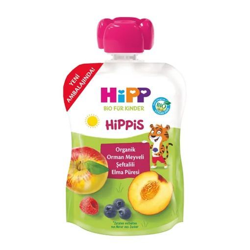 Hipp Organik Orman Meyveli Şeftali Elma Püresi 100 Gr  . ürün görseli