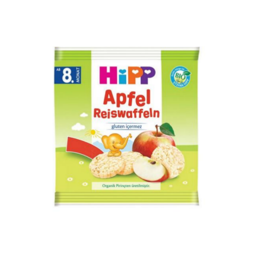 Hipp Organik Bebek Gofreti 30 Gr Elmalı Pirinçli. ürün görseli
