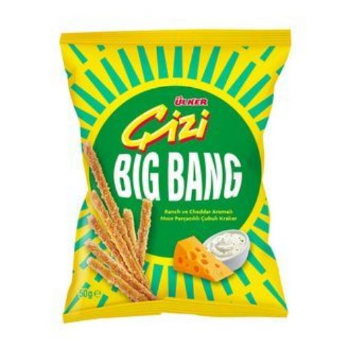 ULKER CIZI KRAKER BIGBANG 50 GR RANCH & CHEDDAR. ürün görseli