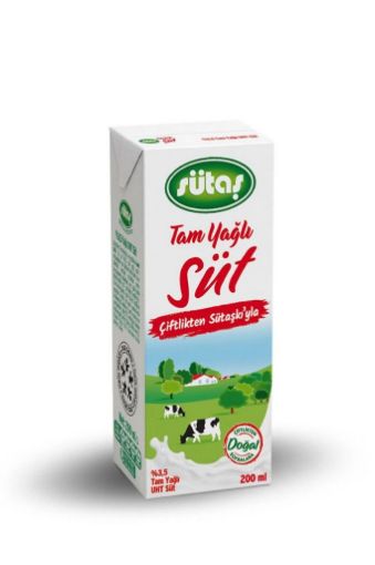 Sütaş UHT Süt 200 ml %3,5 Yağlı  . ürün görseli