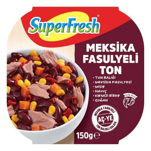 SUPERFRESH 150 GR MEKSIKA FASULYELI TON SALATA. ürün görseli