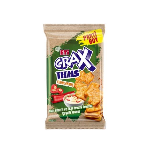 Eti Crax Thins Tatlı Biber & Ekşi Krema 110 Gr. ürün görseli