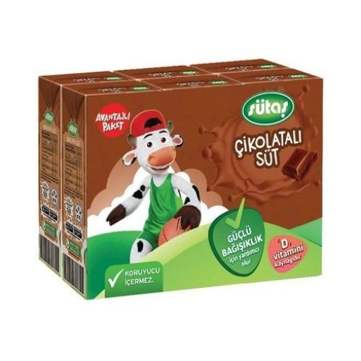 Sütaş Çikolatalı UHT Süt 6*180 Ml. ürün görseli